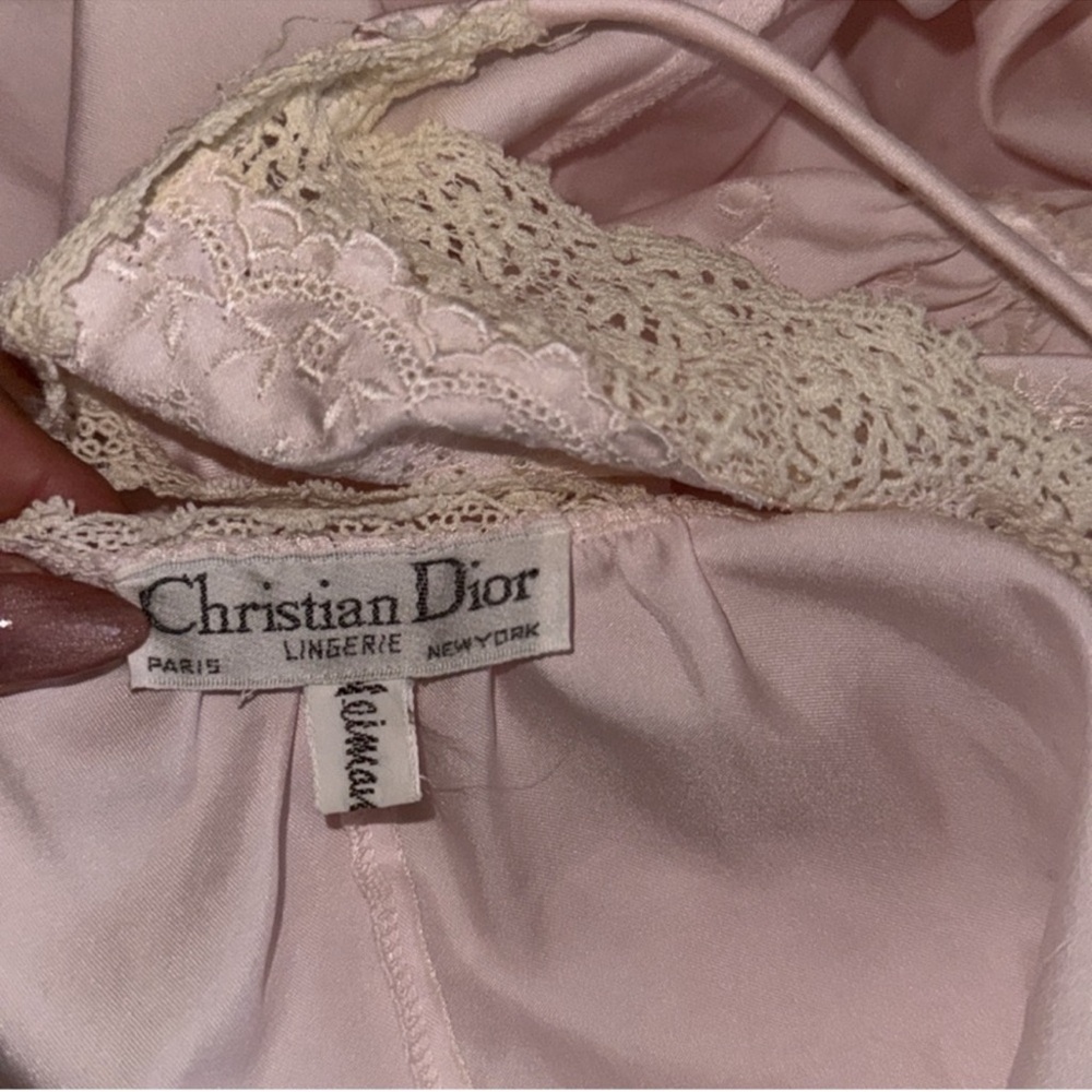 Vintage Christian Dior Soft Pink Lace Chemise Lingered
size M - Picture 9 of 17